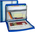 C-Line Zippered Binder with Expanding File, 2" Expansion, 7 Sections, Zipper Closure, Letter Size, Bright Blue