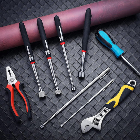 6 Pieces Telescoping Magnet Tools, Extendable Magnetic Pickup Tools for Father's Day and Birthday Gifts