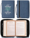 Christian Art Gifts Men's/Women's Bible Cover, I Can Do All Things Philippians 4:13, Blue/Turquoise Canvas, Large