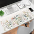 Floral Desk Mat Beige Boho Desk Pad, Large Extend Mouse Pad XXL, Cute Minimalist Flowers Keyboard Mat, Esthetics Desktop Mat Laptop Wireless Mouse Mat for Desk, Gift for Women 31.5"x15.75" by Mechanical Cattle