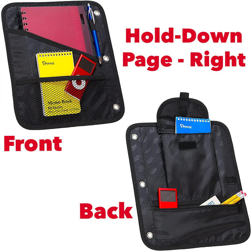 Case-it The Dual 2-in-1 Zipper Binder - Two 1.5 Inch D-Rings, Pencil Pouch, Multiple Pockets, Midnight Blue