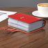 RFID Blocked Leather Credit Card Holder & Business Card Organizer, 60 Card Capacity (Red)