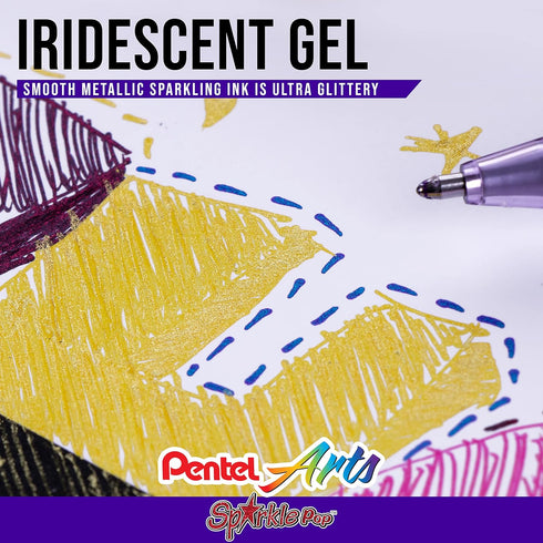 Sparkle Pop Metallic Gel Pen - 1.0mm Bold Line - Orange-Yellow - Pack of 12