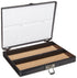 Heathrow Scientific 100 Place Microscope Slide Box, Cork Lining, Nickel-Plated Clasp, Black