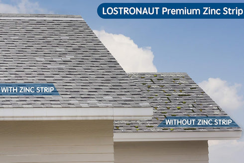Zinc Metal Strip for Roof and Garden - 55 Feet x 2.5 Inches to Prevent Roofing Stains