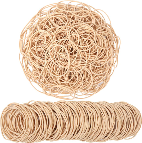 Rubber Bands 500pcs Size #19 Light Brown Elastic Rubber Bands for Office Supplies