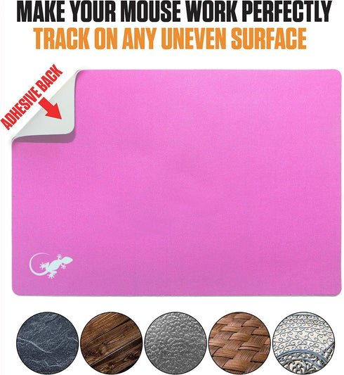 Gecko Travel Tech (2 Pack Mouse Pad Adhesive Bottom - Sticks to Any Surface - Portable - Webcam Covers and Screen
