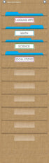 Teacher Created Resources Burlap 10 Pocket File Storage Pocket Chart, 14" x 58"