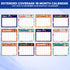 Decorably Wall Calendar Landscape - 18 Months Academic 2024 Calendar, July 2024 to Dec 2025, 14.5x11.5 inch