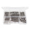binifiMux 160pcs M2.5 Hex Socket Cap Screws, Self Locking Nuts Assortment Kit with Wrench, Silver 304 Stainless Steel