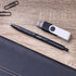 Zebra Pen G-450 Retractable Gel Pen, Black Brass Barrel, Medium Point, Black Ink, 2-Pack