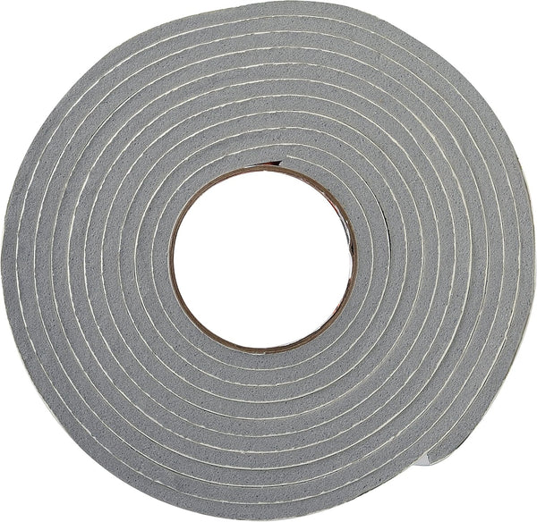Frost King Vinyl Foam Tape, Closed Cell, 3/8" W, 1/4" Thick, 17' L, Grey