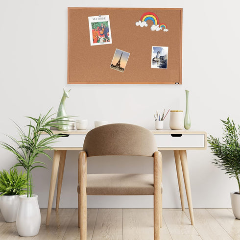 Mr. Pen Cork Board, 18"x24" Framed Bulletin Board, Pinboard, Notice Board for Wall, Tack Board, Bulletin Boards
