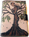 Handmade Leather Mother of Earth Journal – Tree of Life Design, Unique Printed Leather Bound Book with Lock Clasp