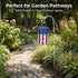 Patriotic Hanging Solar Lantern American Independence Day Garden Lantern Outdoor Decorative Waterproof LED Solar