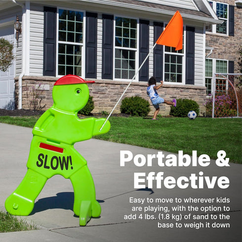 Step2 32-Inch Kid Alert Street Safety Sign, Kids at Play Signage for Neighborhood Safety, Tall Reflective Caution Sign