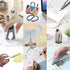 Office Desk Accessories Set, Acrylic Stapler, Staple Remover, Tape Holder, Pen Holder, Scissors, Binder Clips, 1000