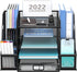 SUPEASY White Mesh Desk Organizer with File Holder, 5-Tier Paper Letter Tray, Magazine Holder for Office