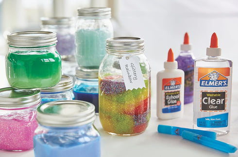 Elmers Liquid School Glue, Slime Glue & Craft Glue, Washable, 4 Ounces Each, 12 Count for Making Slime
