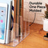 Desk Organizer, Acrylic File Sorter, 4 Section Clear Desktop Holder for Office Mail, Letters, Electronics, Makeup