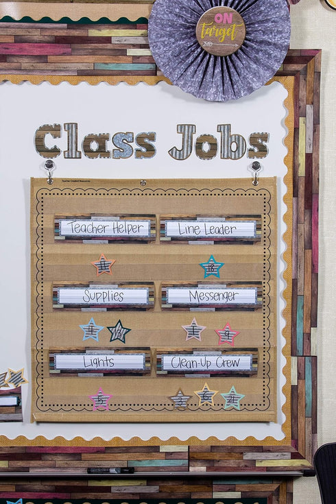 Teacher Created Resources Burlap 7 Pocket Chart (28" x 28") - 20837