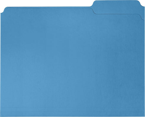 Blue Summit Supplies 200 Blue File Folders, Letter Size, 1/3 Cut Tab, Great for Organizing