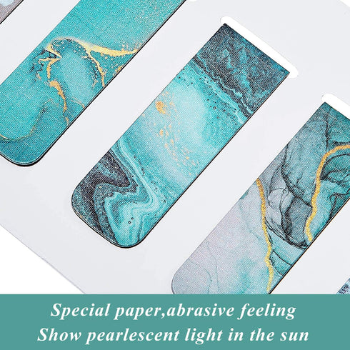 Zonon 10 Pieces Magnetic Bookmarks, Assorted Ocean Patterns, Durable Magnetic Page Markers for Students, Teachers,