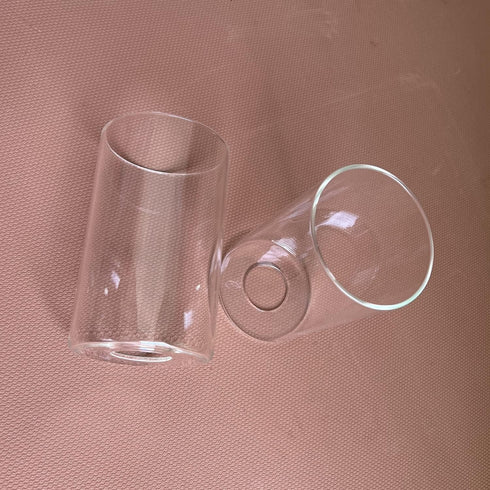 MISUOVERRE 2 pack, 1-5/8-inch 4, 6.5" Clear Glass Cylinder Shade, Pendant Lights Shade Fixture Replacement Globes
