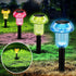 Solar Pathway Lights, 4 Pack Blue LED Mushroom Solar Powered Outdoor Lights for Garden and Landscape