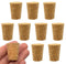 EISCO 10PK Cork Stoppers, Natural Bark Material, Tapered Shape, Size #8-17mm Bottom, 22mm Top, 27mm Length - Household