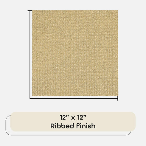 Nexus Self Adhesive 12-Inch Carpet Floor Tiles, 12 Tiles - 12" x 12", Tan Peel & Stick DIY Flooring for Home