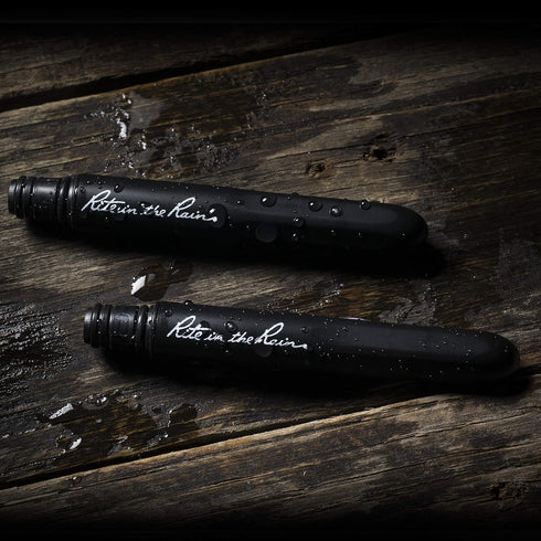Rite in the Rain All-Weather EDC Pen, Black Pokka 2-Pack, Fine Point 0.9mm Ink