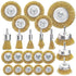 Elsjoy 23 Pack Wire Wheel Brush for Drill, Brass Drill Wire Brush Set for Polishing and Rust Removal