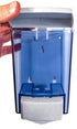 S30TBL 30 oz. San Jamar Classic Bulk Liquid/Lotion Soap & Hand Sanitizer Dispenser, Capacity, Arctic Blue