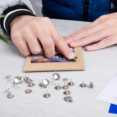 Mr. Pen Thumb Tack, Flat Push Pins, Silver Thumb Tacks, 500 Pack
