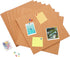 SUNGIFT Cork Board 12"x12" - 12 Pack Bulletin Boards, 1/4" Thick Square Decorative Cork Tiles with 100 PCS Push Pins