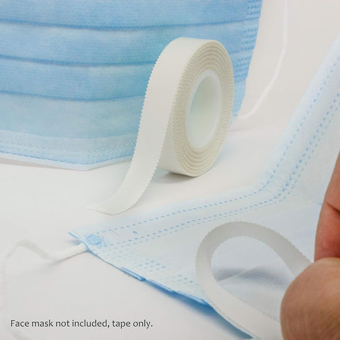 Pro 1502 Self-adhering Face Mask Tape 1/2in (12mm) x 20ft Clear Double Coated Medical, Skin Friendly Adhesive