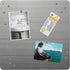 Three by Three Seattle 15 x 15 Inch Metal Frameless Magnetic Bulletin Board with 15 Magnets for Memos, Photos, Lists, and More in Office, Home, or School Décor (Stainless Steel) (32430) by Three by Three