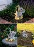 Brightown Solar-Elephant-Garden-Decor-Statue with Succulent & Watering LED Lights, Waterproof Outdoor Decor for Patio