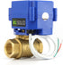 1/2" 9-24V 2 Setup U.S. Solid Motorized Ball Valve- Brass Ball Valve with Full Port, AC/DC and Wire Auto Return