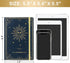 Blue Faux Leather Ruled Notebook/Journal, 144 Pages, Large, Premium Thick Paper, Hard Cover with Pocket