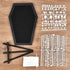 Coffin Letter Board - 520 Characters Spooky Halloween Characters with Stand and Canvas Bag, 16x11 Inches