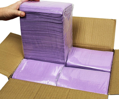 BIB745V 500 Adenna Dental Bibs/Lap Cloths - Disposable, Violet, Case
