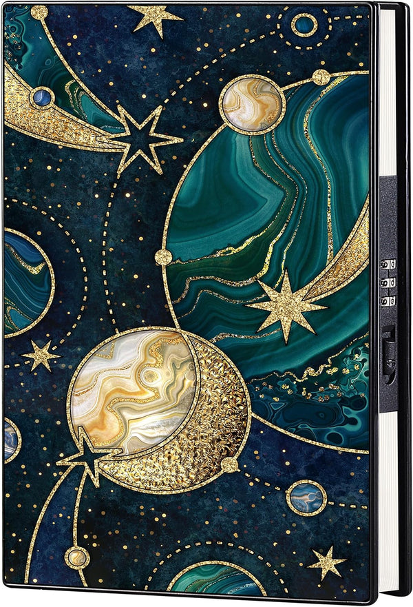 ZXHQ Diary with Lock for Women & Men, 220 Pages Lock Journal, A5 Lined Notebook, Hidden Lock for Writing