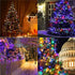 C6 33ft 100 29V 8 WATERGLIDE Christmas Lights, LED Faceted String Lights Green Wire Fairy Lights with Safe Adaptor