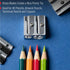 Mr. Pen Handheld Metal Pencil Sharpener with 2 Holes, Pack of 12, Silver, Manual Pencil Sharpeners for Classroom