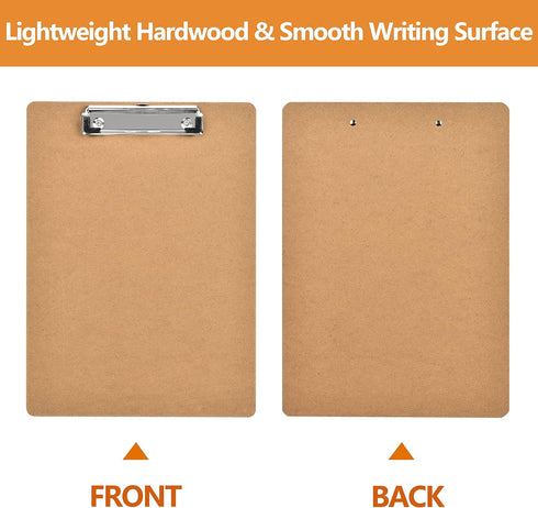 Happyhapi Clipboards 28 Pack - Hardboard Office Clipboards Standard A4 Size (9 x 12.5 Inches)