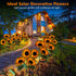 Solar Sunflower Lights, 800mA Solar Garden Light with Real Looking Flowers for Outdoor Waterproof Stake Lights (2 Pack)