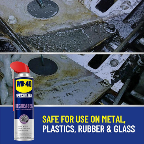 WD-40 Specialist Degreaser with Smart Straw, Heavy-Duty Formula for Engines, 15 Oz