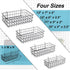 Set 4 Pegboard Baskets, of Black - Hooks to Any Peg Board - Pegboard Accessories, Square Style Wire Shelf Baskets